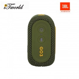 JBL Go 3 Portable Waterproof Speaker – Green (050036374446)