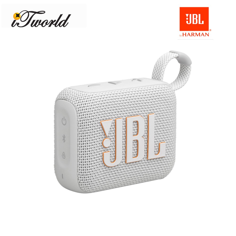 JBL GO 4   Portable Waterproof Speaker -White 050036399371
