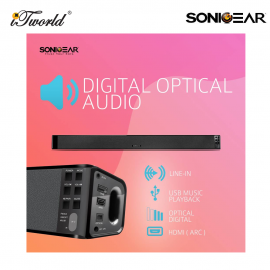 Sonic Gear BT5500 Bluetooth 5.0 SoundBar With Wireless Subwoofer