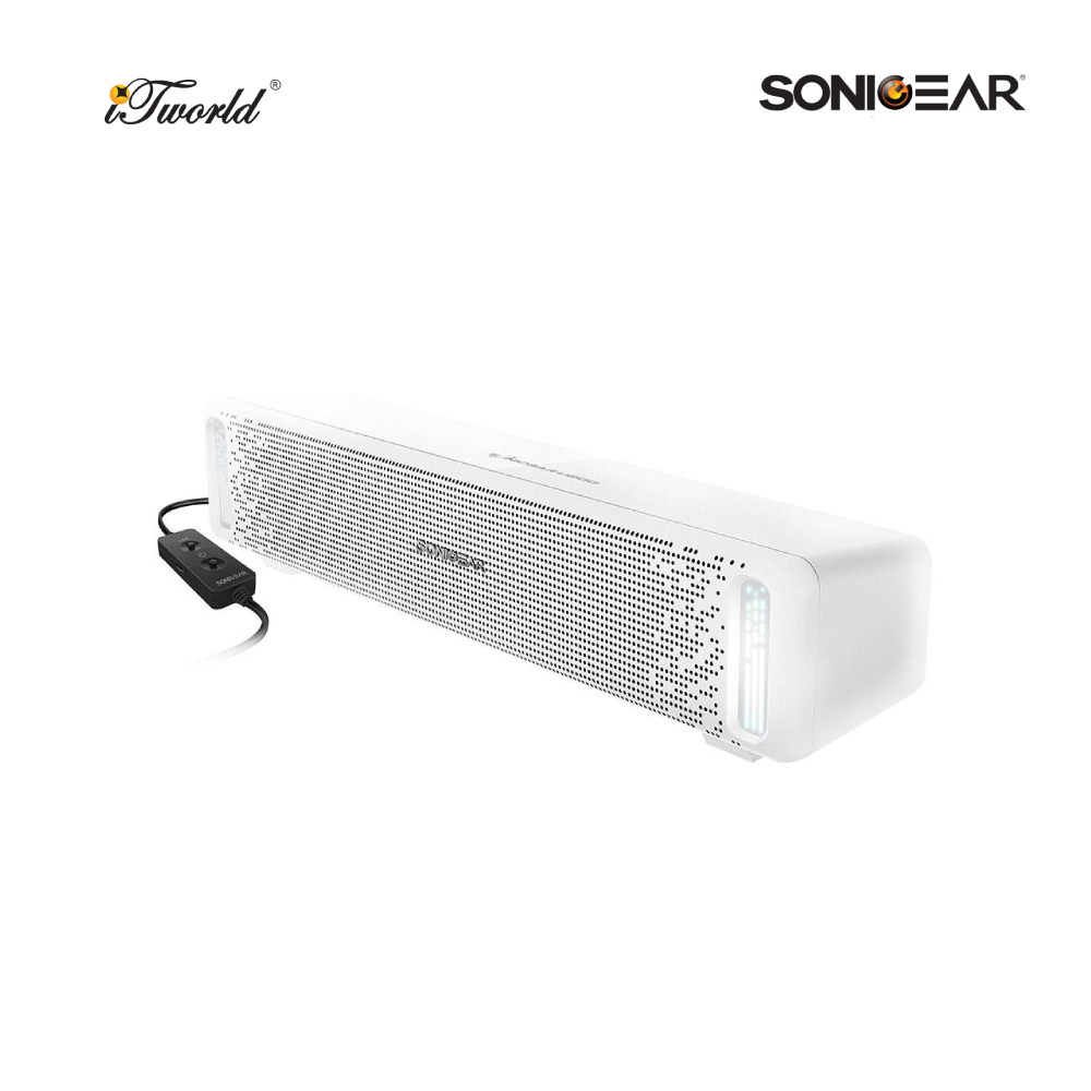 SonicGear U200 Powerful Wired Sound Bar Speaker – White (8886411909352)