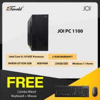 JOI PC 1100 (i3-10105F/8GB/256GB SSD/GT 1030 2GB/W11H) Free Combo Wired Keyboard+Mouse