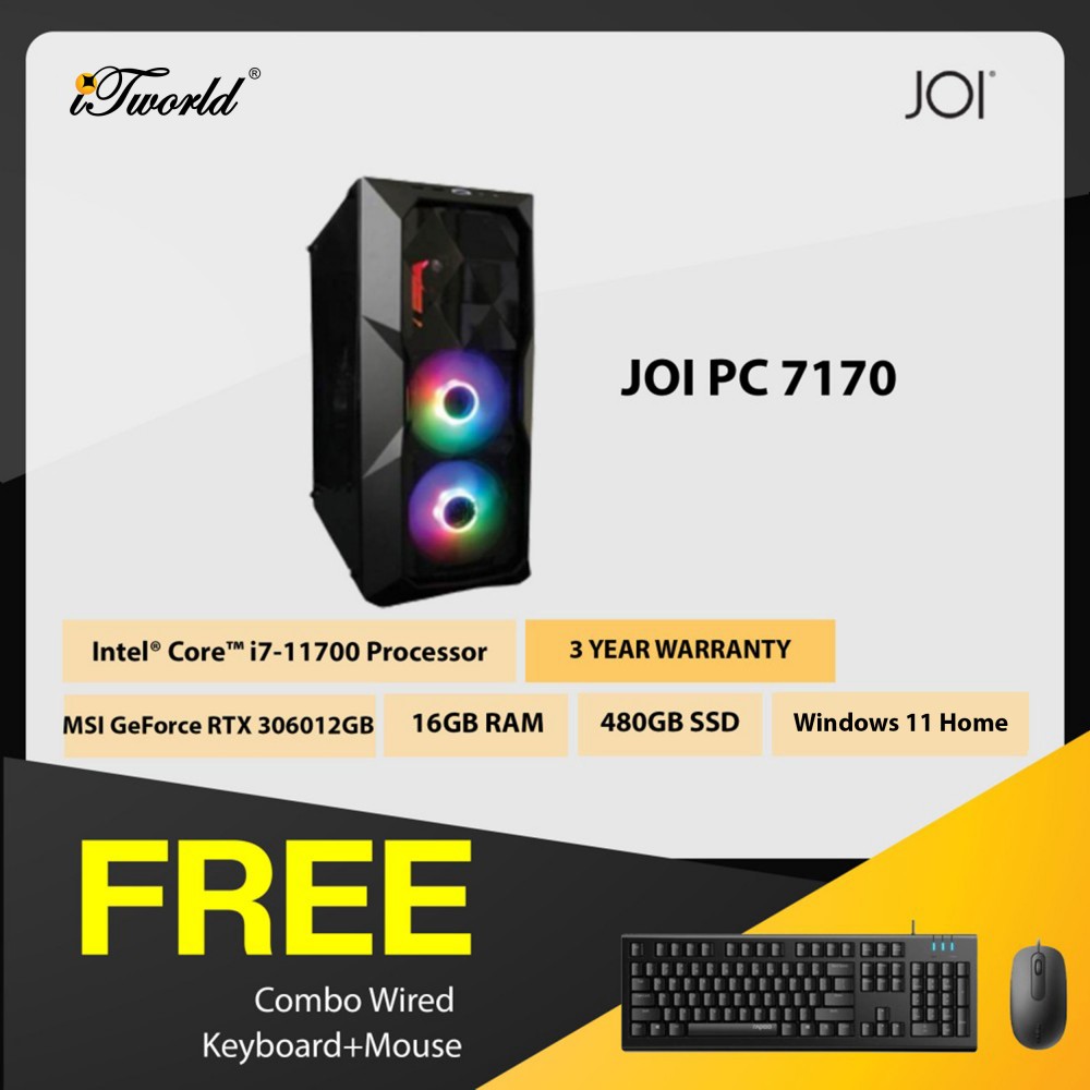 JOI PC 7170 (i7-11700/16GB/480GB SSD/RTX 3060 12GB/W11H)
