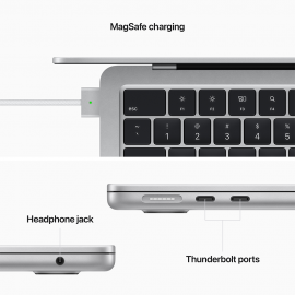 	(Great Eastern) Apple 13-inch MacBook Air M2 chip with 8-core CPU and 8-core GPU, 256GB - Silver