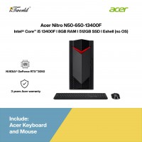 [Pre-order] Acer Nitro N50-650-13400F Gaming Desktop (i5-13400F,8GB,512GB SSD,RTX3050 8GB,Eshell,Kyb+M,3Y) [ETA:3-5 working days]