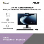 ASUS AIO VM640KA-BPC005WS AIO Desktop PC (AMD Ryzen AI 5 330 | 23.8" FHD | 16GB RAM | 512GB SSD | AMD Radeon 840M | Windows 11 Home | Microsoft Office Home 2024 + Microsoft 365 Basic | Include Wireless Mouse + Keyboard)