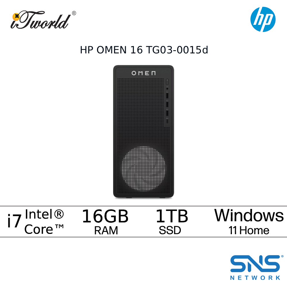 HP OMEN 16 TG03-0015d Gaming Desktop (Intel  ® Core™ i7-14700F | 16GB RAM | 1TB SSD | NVIDIA  ® GeForce RTX™ 5060 Ti | Windows 11 Home)