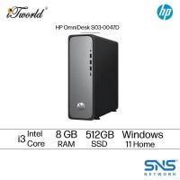 HP OmniDesk S03-0047d Desktop PC  (Intel Core i3-14100 | 8GB RAM | 512GB SSD | Intel UHD Graphics | Windows 11 Home |Preinstalled with Microsoft Office Home 2024 + Microsoft 365 Basic)