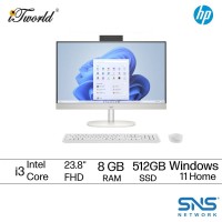 HP 24-cr0145d AIO Desktop PC (Intel Core i3-1315U | 23.8" FHD | 8GB RAM | 512GB SSD | Integrated Graphics | Windows 11 Home | Preinstalled with Microsoft Office Home and Student + Microsoft 365 Basic)