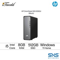 HP OmniDesk S03-0002d Slim Dekstop PC (Intel Core i5-14400 | 8GB RAM | 512GB SSD | Integrated Graphics | Windows 11 Home | Preinstalled with Microsoft Office Home 2024 + Microsoft 365 Basic)