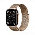 Apple Watch Series 11  GPS + Cellular 46mm  Gold Titanium Case with Gold Milanese Loop - S/M MFD74X/A