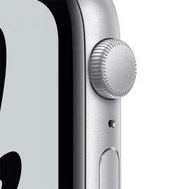 [2021] Apple Watch Nike SE GPS, 44mm Silver Aluminium Case with Pure Platinum/Black Nike Sport Band