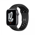 [2021] Apple Watch Nike SE GPS, 44mm Space Grey Aluminium Case with Anthracite/Black Nike Sport Band