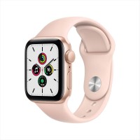 [2020] Apple Watch SE GPS, 40mm Gold Aluminium Case with Pink Sand Sport Band