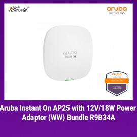 [PREORDER] Aruba Instant On AP25 with 12V/18W Power Adaptor (WW) Bundle - R9B34A