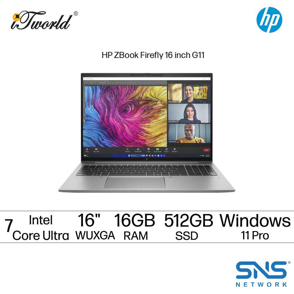 [Pre-order] HP ZBook Firefly 16 inch G11 Mobile Workstation PC (8K927AV) (Intel Core Ultra 7-155H | 16" | 16GB RAM | 512GB SSD | NVIDIA RTX A500 | Windows 11 Pro) [ETA: 8 working weeks if no delay]
