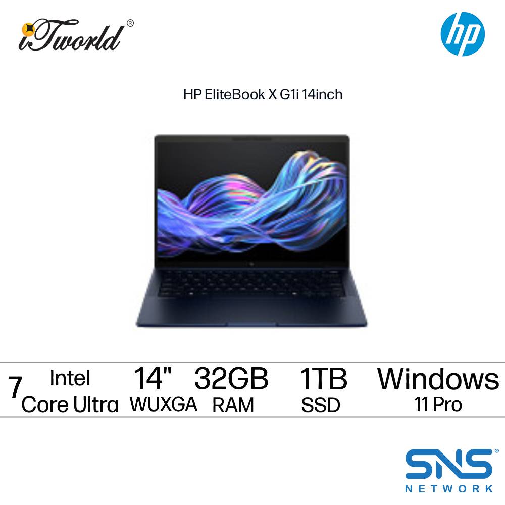 [Pre-order] HP EliteBook X G1i 14 inch Notebook Next Gen AI PC (B5RC3AV) (Intel Core Ultra 7-258 | 14" | 32GB RAM | 1TB SSD | Integrated Graphics |Windows 11 Pro) [ETA: 8 working weeks if no delay]