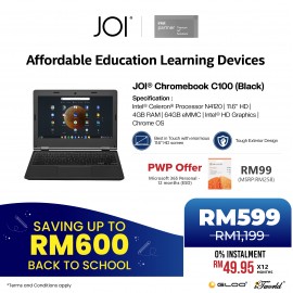 JOI Chromebook C100 (N4120,4GB,64GB,11.6 Inches Touch) QC-C100 Laptop