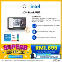 JOI Book 5115 (i5-1135G7/8GB/512GB SSD/W10H/15.6"/Touch/Gray) Free JOI Backpack