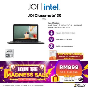 JOI Classmate 30 Black(i3-1005G1, 4GB, 128GB SSD, Intel UHD Graphics 600, 14" HD,W10Pro)