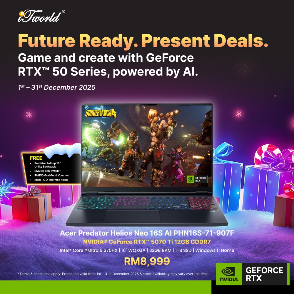 Acer Predator Helios Neo 16S Ai PHN16S-71-907F Gaming Laptop (NVIDIA  ® GeForce RTX™ 5070 Ti | CU 9-275HX|16"WQXGA OLED | 32GB RAM | 1TB SSD| Windows 11 Home | Office Home & Student + M365)