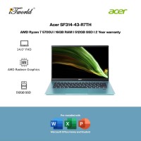 [Ready Stock] Acer Swift 3 SF314-43-R7TH NBK (Swift3,R7-5700U,16GB,512GB SSD,AMD Radeon Graphics,14”FHD,H&S.W10H,Blue) [FREE] Pre-installed with Microsoft Office Home and Student 2019 