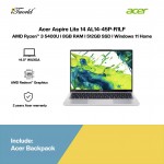 Acer Aspire Lite 14 AL14-45P-R1LF Laptop (AMD Ryzen 3 5400U | 14" WUXGA | 8GB RAM | 512GB SSD | AMD Radeon Graphics | Windows 11 Home | Preinstalled Microsoft Office Home & Student  + Microsoft Office 365 Basic)