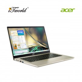 [Pre-order] Acer Swift 3 SF314-512-577V Laptop (i5-1240P,8GB,512GB SSD,Intel Iris Xe,H&S,14”QHD,W11H,Gold) [ETA:3-5 working days]