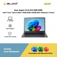 Acer Aspire 14 Ai A14-52M-51NE Laptop (Intel??® Core™ Ultra 5 226V | 14" WUXGA | 16GB RAM | 512GB SSD | Intel Graphics | Windows 11 Home |Microsoft Office Home 2024 + Microsoft 365)