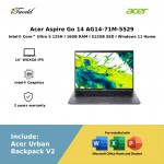 Acer Aspire Go 14 AG14-71M-5529 Laptop (Intel  ® Core™ Ultra 5 processor 125H | 14" WUXGA | 16GB RAM | 512GB SSD | Intel  ® Graphics | Windows 11 Home | Office Home & Student)