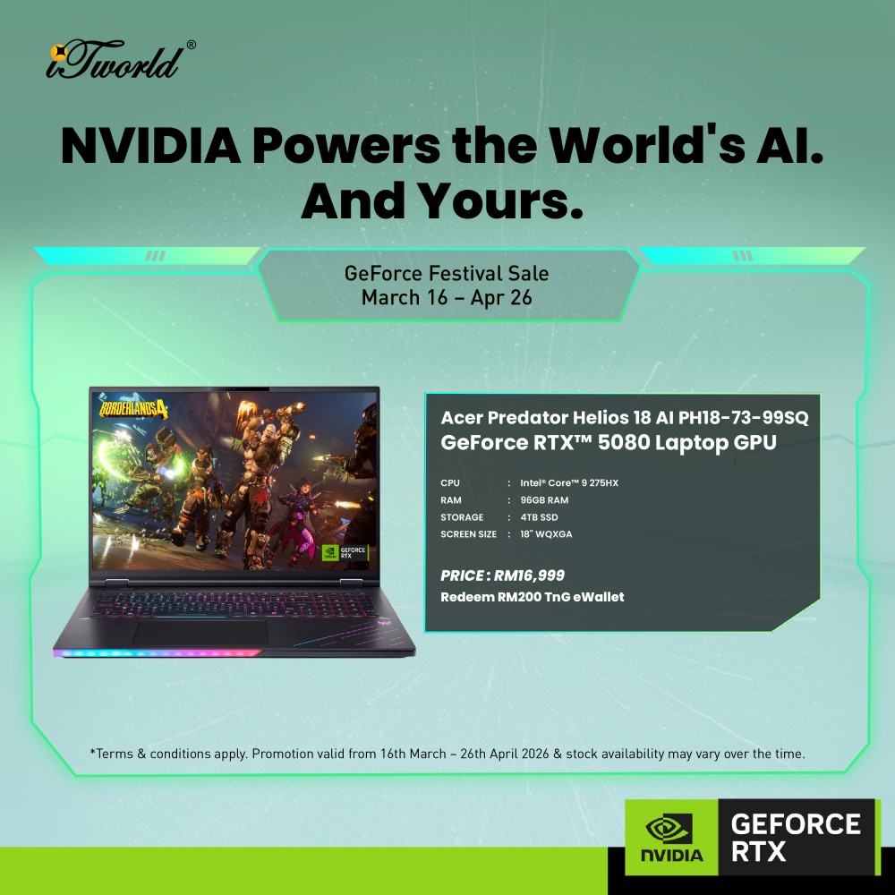 Acer Predator Helios 18 Ai PH18-73-99SQ Gaming Laptop (NVIDIA  ® GeForce RTX™ 5080 | CU 9-275HX |18"WQXGA | 96GB RAM | 4TB SSD | Windows 11 Home | Office Home & Student + M365) 