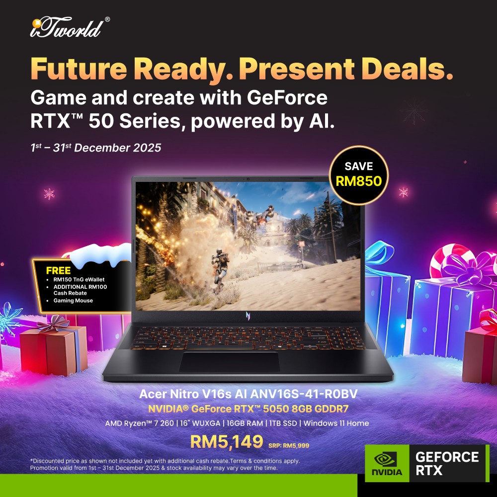 Acer Nitro V16S Ai ANV16S-41-R0BV Gaming Laptop (NVIDIA  ® GeForce RTX™ 5050 | AMD Ryzen™ 7 260 | 16” WUXGA | 16GB RAM | 1TB SSD | Windows 11 Home | Microsoft Office Home 2024 + Microsoft 365)