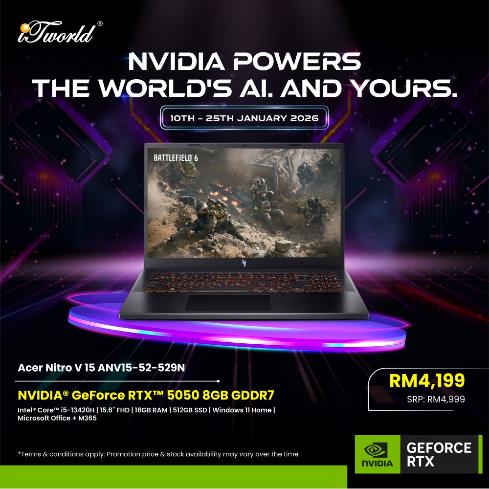 Acer Nitro V15 ANV15-52-529N Gaming Laptop (NVIDIA  ® GeForce RTX™ 5050 | C i5-13420H | 15.6" FHD | 16GB RAM | 512GB SSD | Windows 11 Home | Office Home & Student + M365)