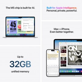 (Great Eastern) Apple 13-inch MacBook Air, M5 chip with 10‑core CPU and 10‑core GPU, 24GB, 1TB SSD - Sky Blue