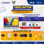 (my-Yayasan) ASUS Vivobook Go 15 E1504F-ABQ469WMS Laptop (AMD Ryzen™ 5 7520U | 15.6” FHD | 16GB RAM | 512GB SSD | AMD Radeon™ Graphics | Windows 11 Home)