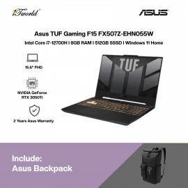 [Intel Gaming] [Pre-order] Asus TUF Gaming F15 FX507Z-EHN055W Gaming Laptop (i7-12700H,8GB,512GB SSD,RTX3050Ti 4GB,15.6"FHD,W11H,Mecha Gray) [ETA:3-5 working days]