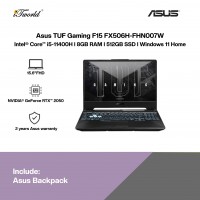 [Pre-order] Asus TUF Gaming F15 FX506H-FHN007W 15.6'' FHD 144Hz Gaming Laptop (I5-11400H, 8GB, 512GB SSD, RTX2050 4GB, W11) [ETA: 3-5 Working Days]