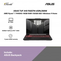 ASUS TUF A16 FA607N-UGRL068W Gaming Laptop (AMD Ryzen™ 7 7445HS | 16" FHD+ | 16GB RAM | 512GB SSD | NVIDIA??® GeForce RTX™ 4050 6GB | Windows 11 Home)
