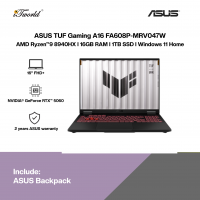 ASUS TUF Gaming A16 FA608P-MRV047W Gaming Laptop (AMD Ryzen™ 9 8940HX | 16” 2.5K WUXGA | 16GB RAM | 1TB SSD | NVIDIA??® GeForce RTX™ 5060 | Windows 11 Home)