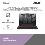 ASUS TUF Gaming A15 FA507N-URLP024W Laptop (NVIDIA  ® GeForce RTX™ 4050 6GB,R7-7435HS,16GB,512GB SSD,15.6”FHD,W11H,Gray,2 Yrs)