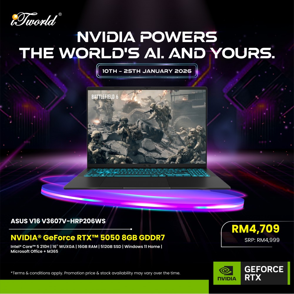 ASUS Gaming V16 V3607V-HRP206WS Gaming Laptop (NVIDIA  ® GeForce RTX™ 5050 | Intel  ® Core™ 5 210H | 16" WUXGA | 16GB RAM | 512GB SSD | Windows 11 Home |Microsoft Office Home 2024 + Microsoft 365)