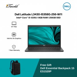 [Pre-order] Dell Latitude L3430-I5358G-256-W11 Notebook (i5-1235U,8GB,256GB SSD,Intel Iris Xe,14”FHD,W11P) [ETA: 3-5 working days]
