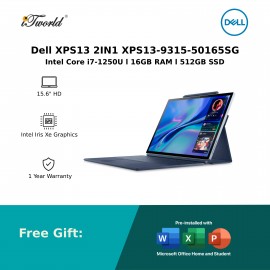 [Pre-order] Dell 2IN1 XPS13-9315-50165SG (i7-1250U,16GB,512GB SSD,Intel Iris Xe,H&S,13" 3K-T,W11H) [ETA: 3-5 working days]