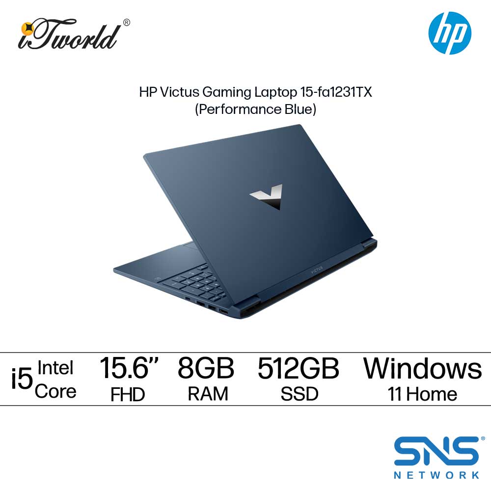 HP Victus Gaming Laptop 15-fa1231TX (Intel  ® Core™ i5-12450H Processor  | 15.6" FHD | 8GB RAM | 512GB SSD | Windows 11 Home)