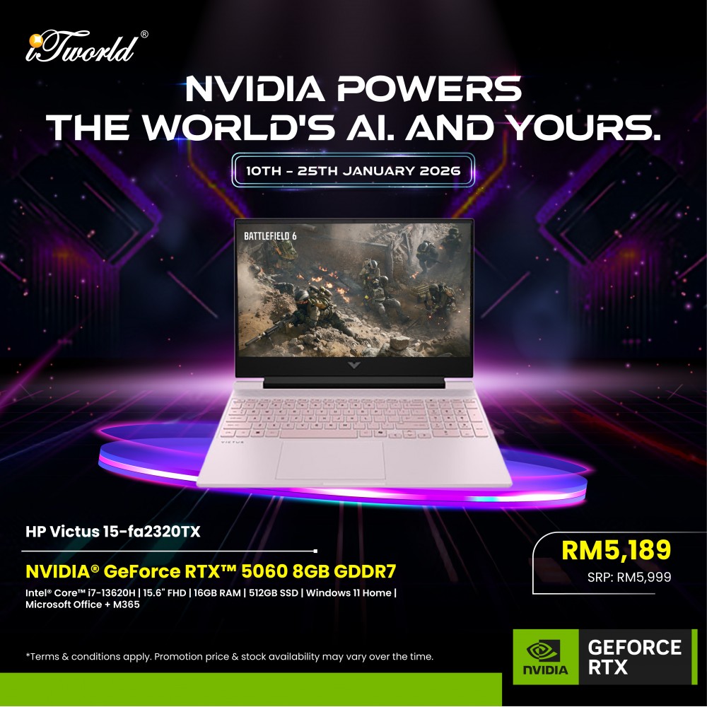 HP Victus 15-fa2320TX Gaming Laptop (NVIDIA  ® GeForce RTX™ 5060 | Intel  ® Core™ i7-13620H | 15.6" FHD | 16GB RAM | 512GB SSD | Windows 11 Home | Office+M365)