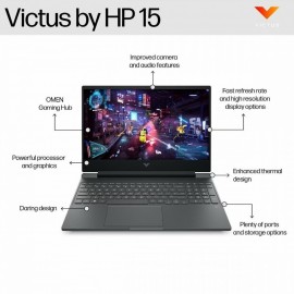 HP Victus Gaming Laptop 15-fa2724TX 15.6'' FHD (Intel  ® Core™ i5-13420H | 16GB | 512GB | NVIDIA  ® GeForce RTX™ 2050 Graphics | Windows 11 Home | Preinstalled Microsoft Office Home and Student 2024 + 1 Year Office 365 Basic)