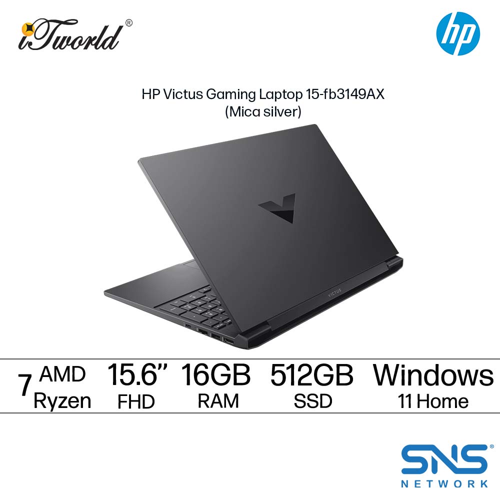 HP Victus Gaming Laptop 15-fb3149AX (NVIDIA  ® GeForce RTX™ 4050 | R7 7445H | 16GB | 512GB SSD | 15.6'' FHD | Windows 11 Home | Preinstalled Microsoft Office Home 2024 + 1 Year Office 365 Basic)