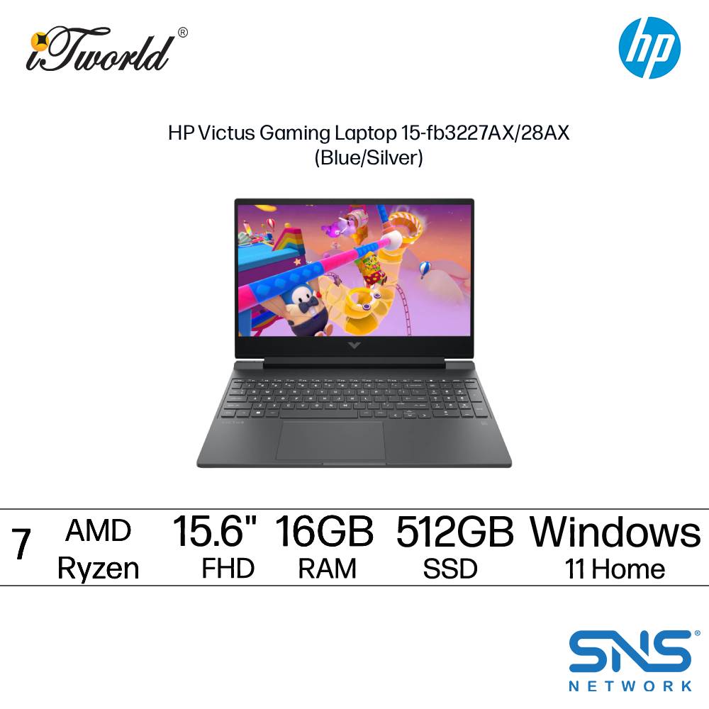 HP Victus Gaming Laptop 15-fb3228AX (AMD Ryzen™ 7-7445HS | 15.6" FHD | 16GB RAM | 512GB SSD | NVIDIA  ® GeForce RTX™ 3050 | Windows 11 Home | Microsoft Office Home 2024 + Microsoft 365)