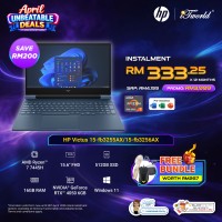 HP Victus 15-fb3255AX Gaming Laptop (AMD Ryzen™ 7 7445H |15.6" FHD | 16GB RAM | 512GB SSD | NVIDIA GeForce RTX 4050 | Windows 11 Home | Preinstalled with Microsoft Office Home 2024 + Microsoft 365 Basic)