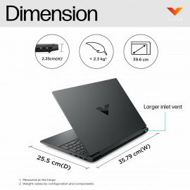 HP Victus Gaming Laptop 15-Fb3719AX (AMD Ryzen™ 5 8645HS | 16GB | 512GB SSD | RTX2050 6GB | Windows 11 Home | Home & Student 2024 |Microsoft Office Home and Student 2024 + 1 Year Office 365 Basic)