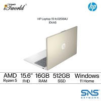 HP Laptop 15-fc0208AU (AMD Ryzen™ 5 7430U |15.6” FHD | 16GB | 512GB SSD | AMD Radeon Graphics | Windows 11 Home | Preinstalled Microsoft Office Home & Student)